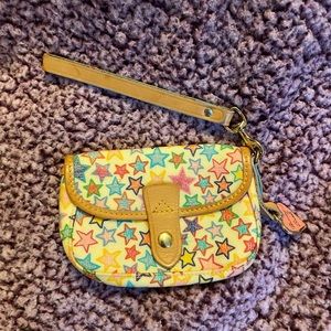 Dooney  & Bourke colorful star wristlet